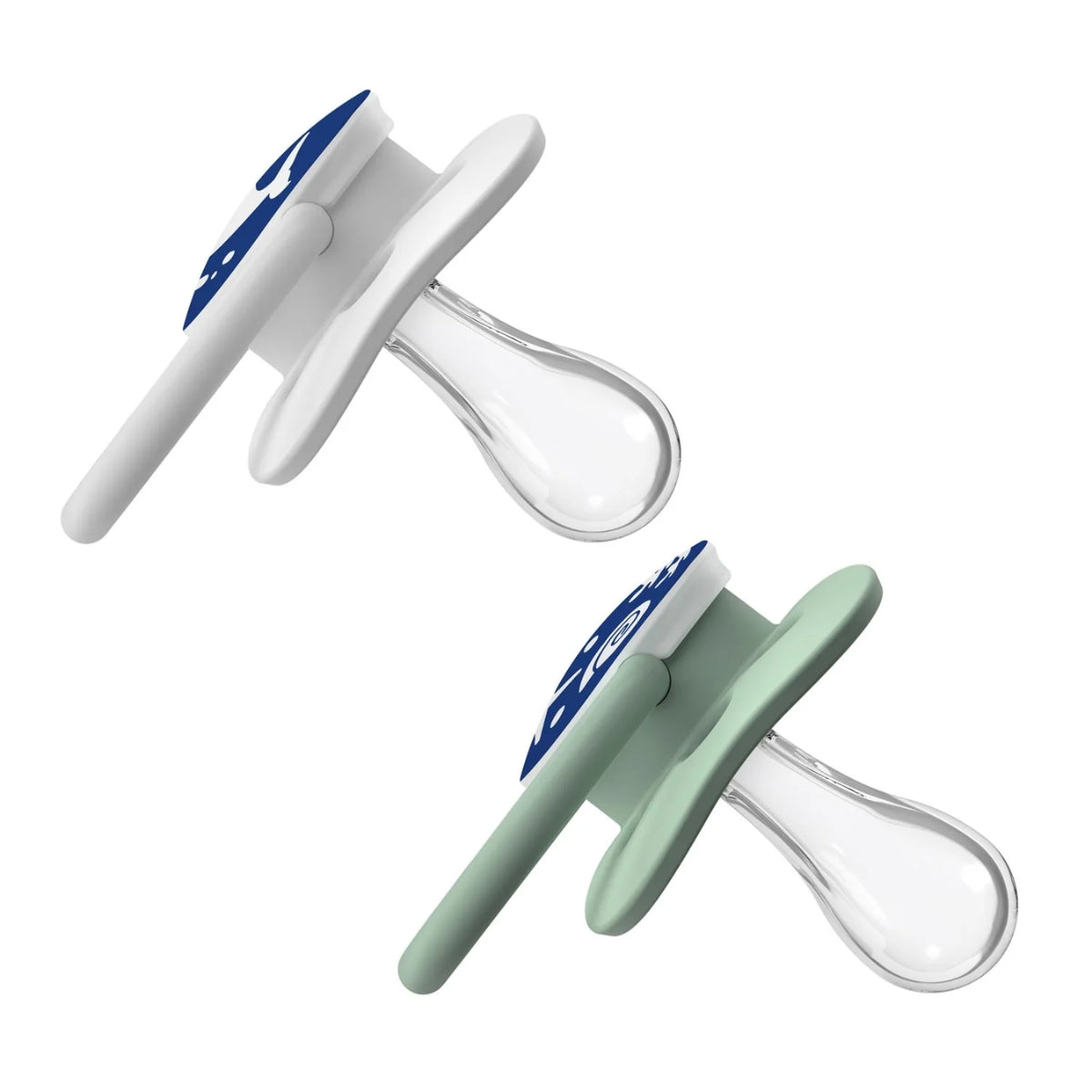 Dr. Brown’s Advantage Glow-in-the-Dark Pacifiers 0-6M Pack of 2 Blue Ocean - Safe and Easy to Clean