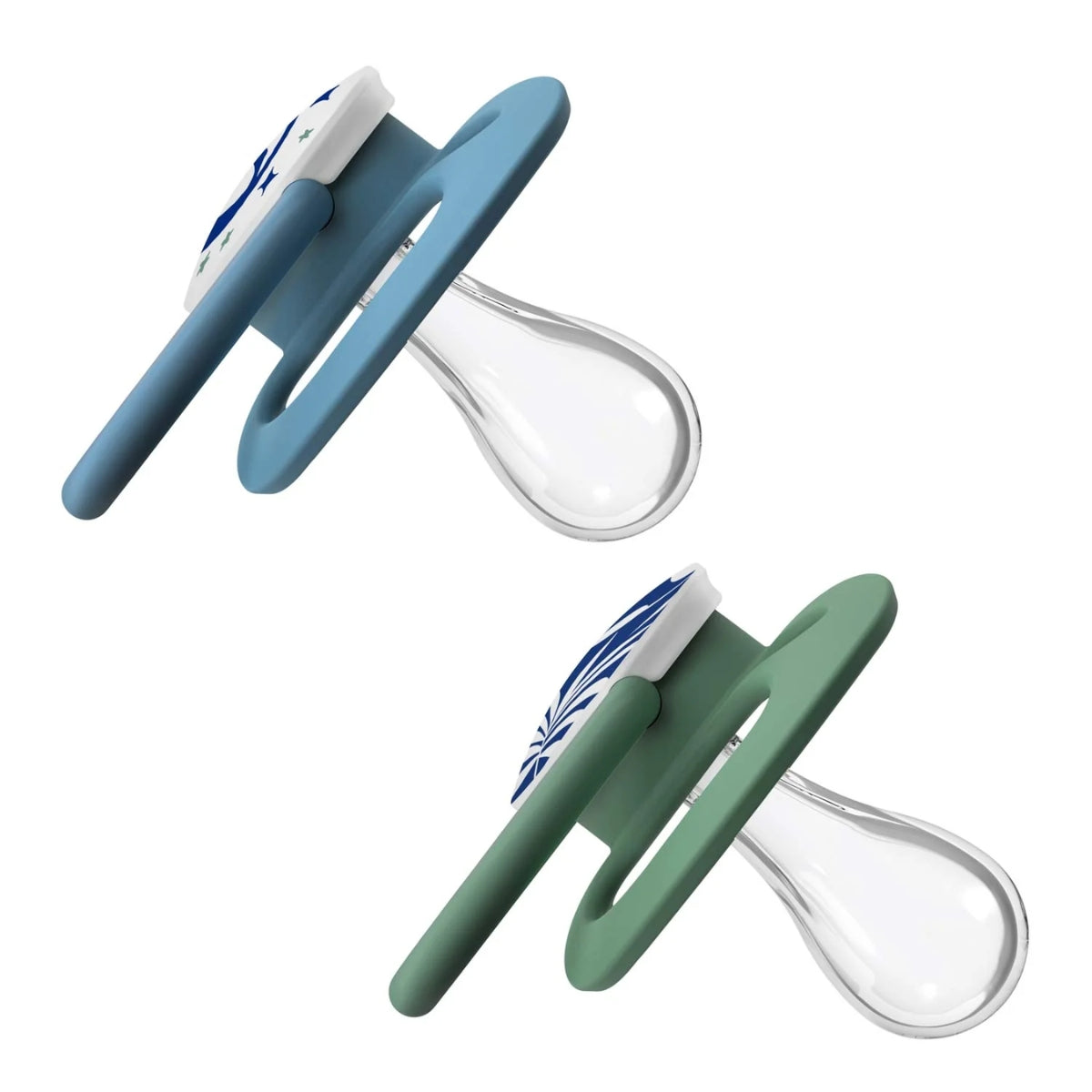 Dr. Brown’s Advantage Glow-in-the-Dark Pacifiers 6-18M Pack of 2 Blue Nature - Safe and Easy to Clean