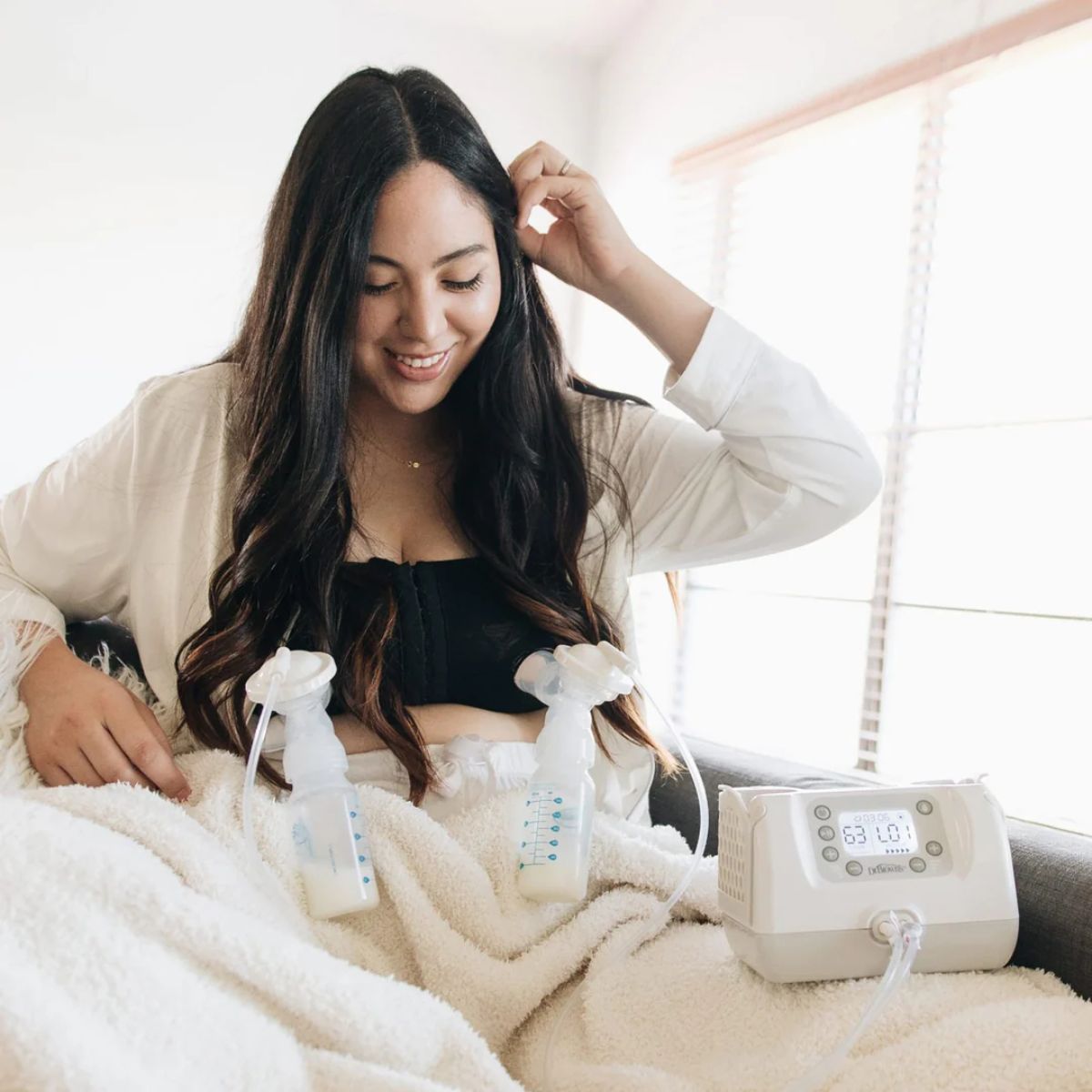 Dr. Brown’s Customflow Double Electric Breast Pump - Efficient Single or Double Pumping