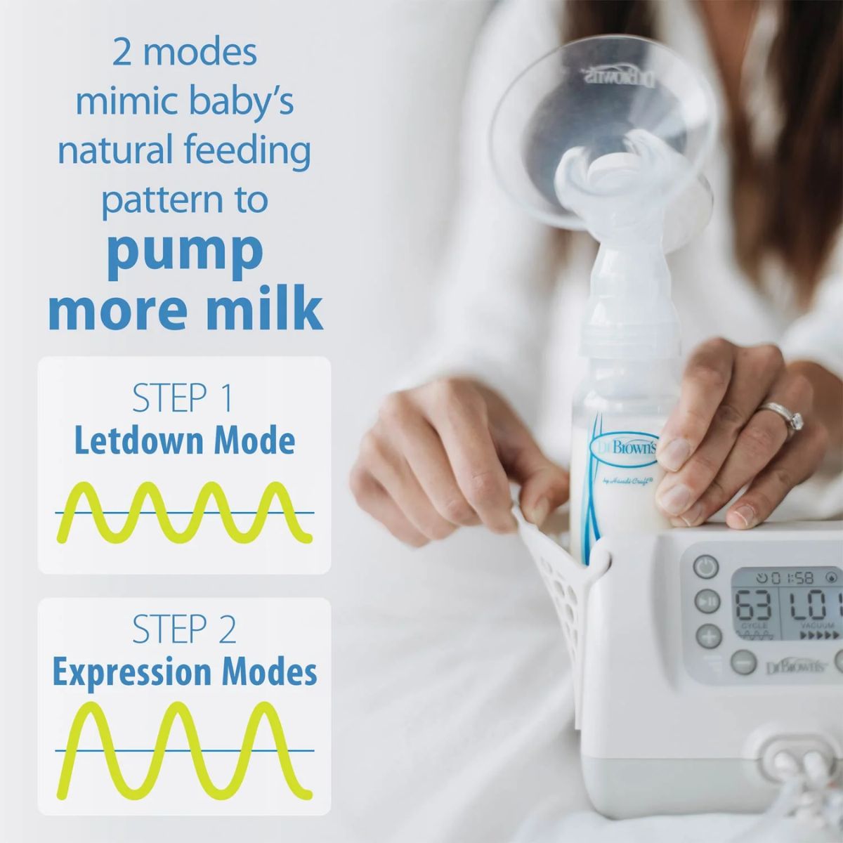 Dr. Brown’s Customflow Double Electric Breast Pump - Personalized Pumping Comfort